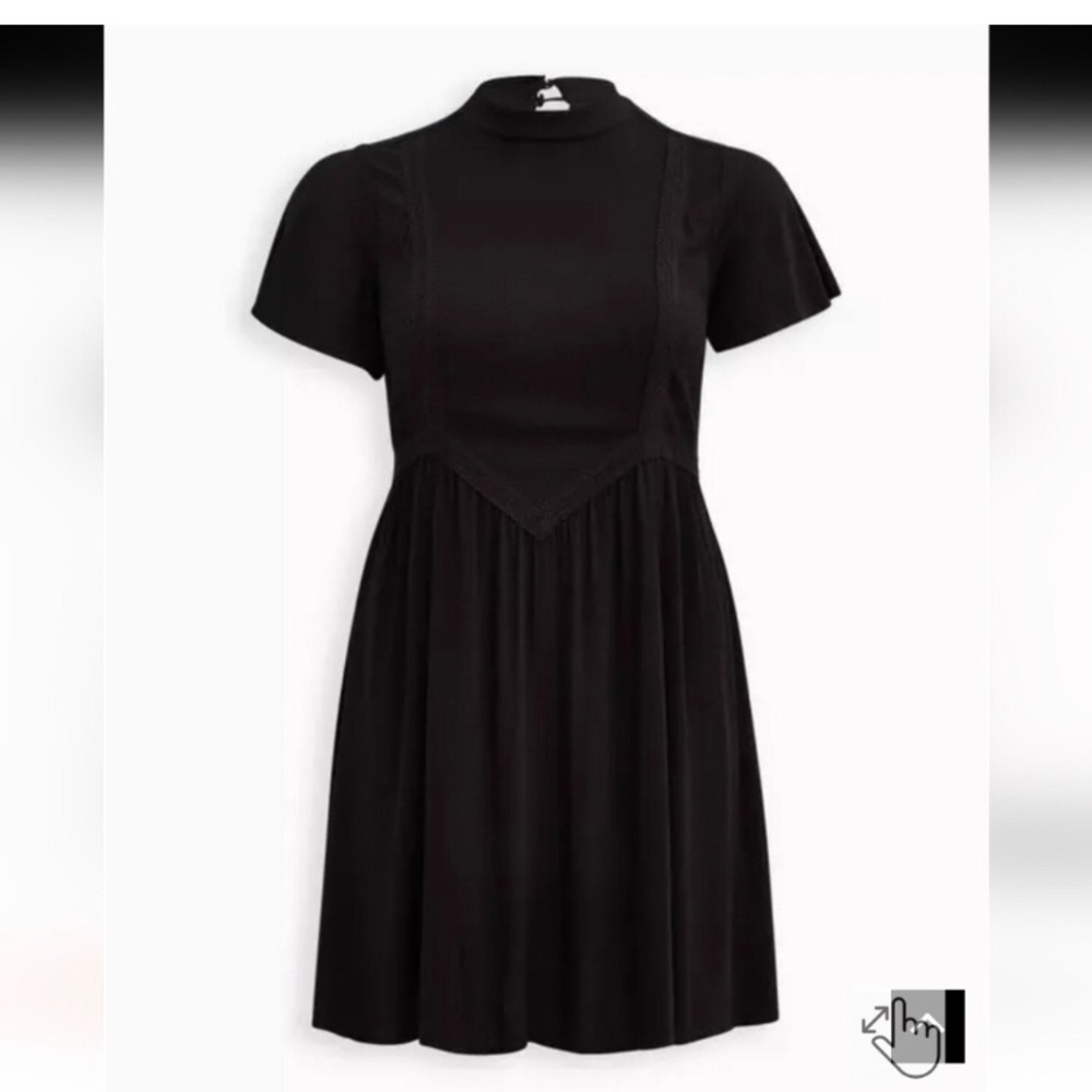 Torrid Mock Neck Skater Dress - Picture 3 of 5